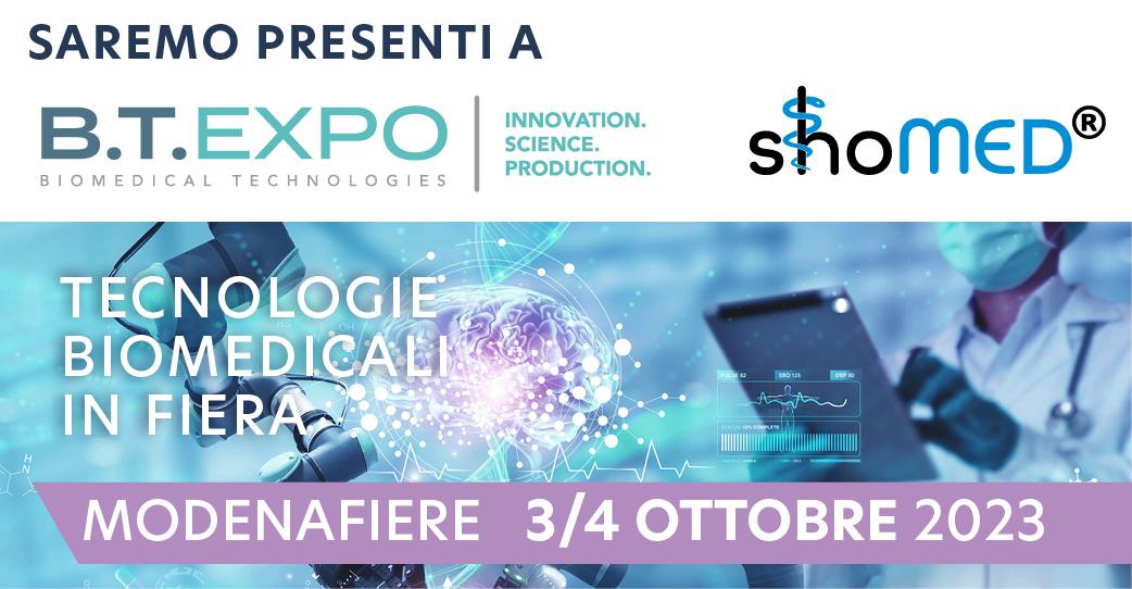 Adiuto al B.T. Expo Shomed Biomedical Technologies Expo | Modena 3 e 4 ottobre 2023